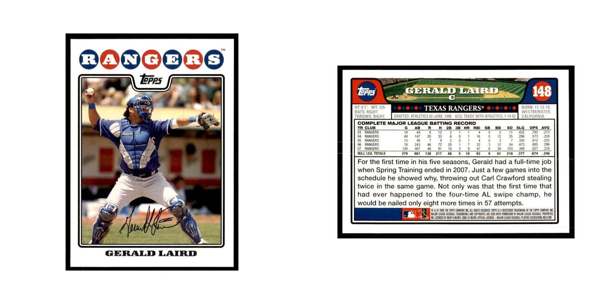 Gerald Laird 2008 Topps #148 Baseball Cards Baseball Card NM