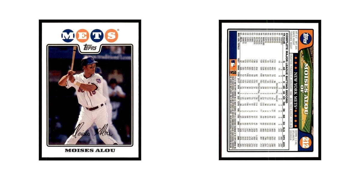 Moises Alou 2008 Topps #212 Baseball Cards Baseball Card NM