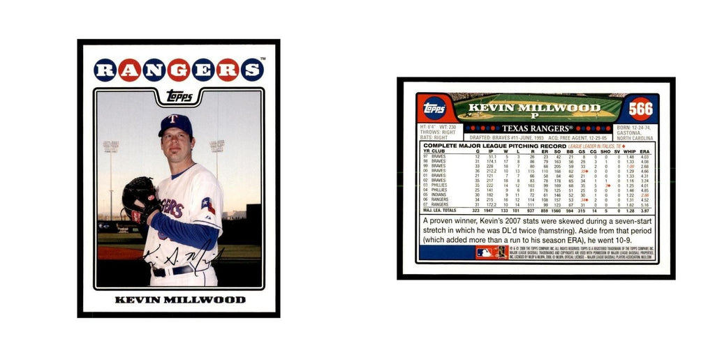 Kevin Millwood 2008 Topps #566 Baseball Cards Baseball Card NM