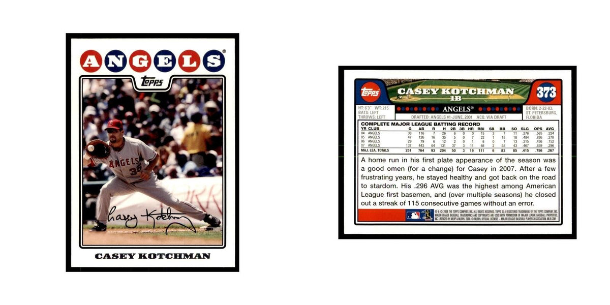 Casey Kotchman 2008 Topps #373 Baseball Cards Baseball Card NM