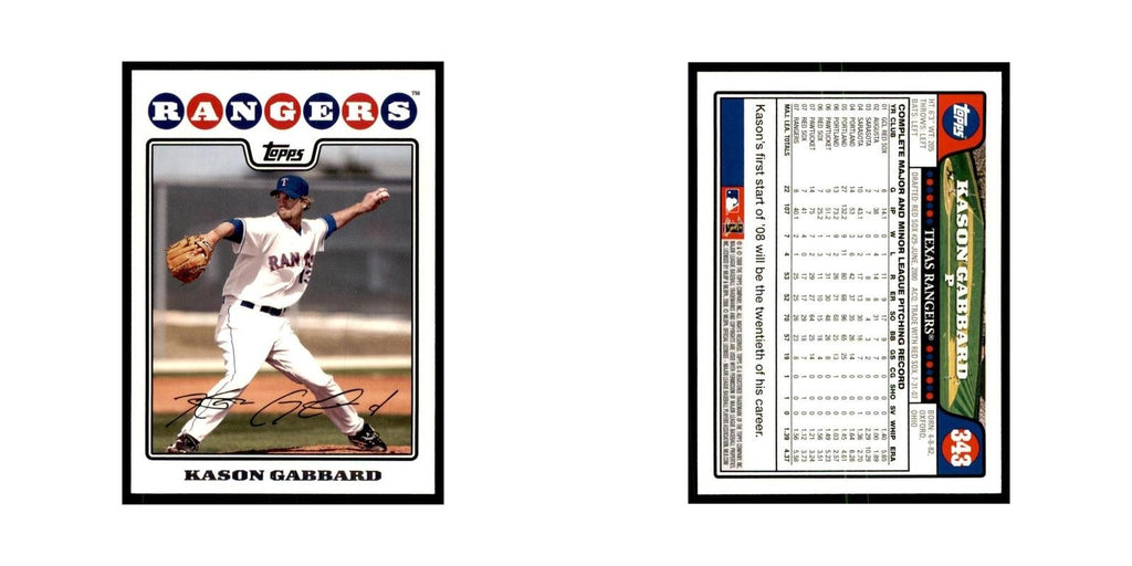 Kason Gabbard 2008 Topps #343 Baseball Cards Baseball Card NM