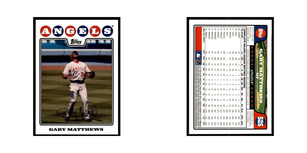 Gary Matthews 2008 Topps #525 Baseball Cards Baseball Card NM