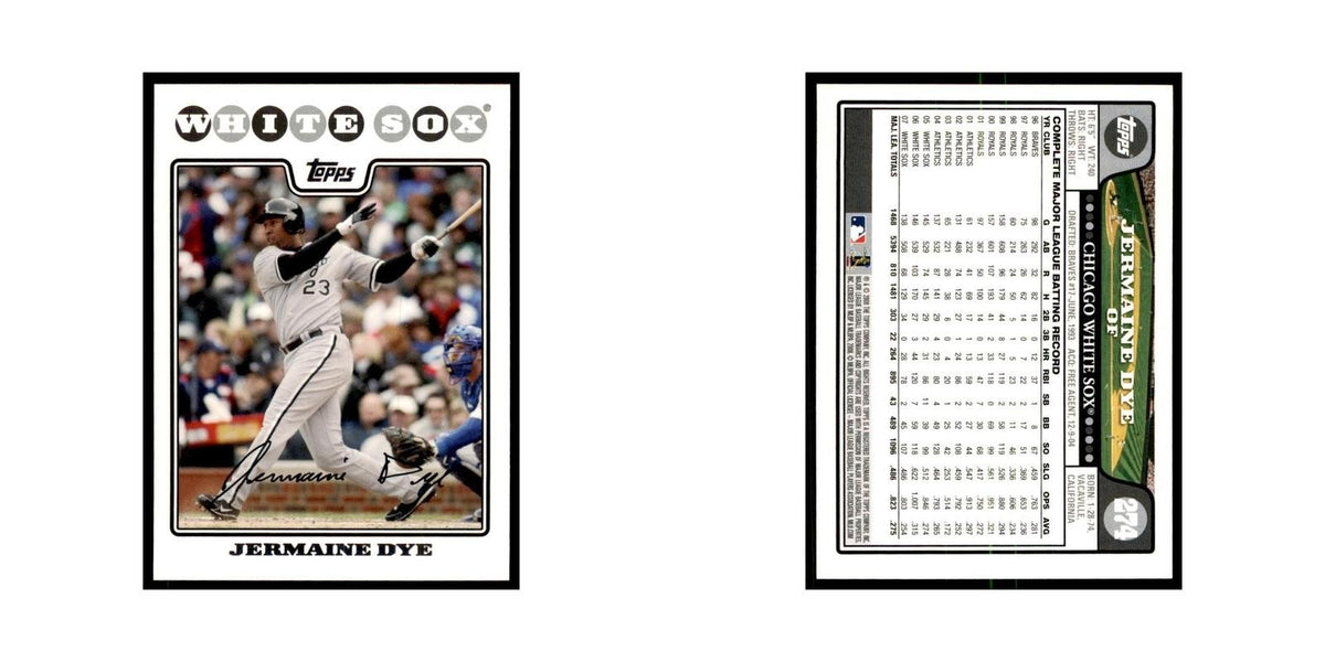Jermaine Dye 2008 Topps #274 Baseball Cards Baseball Card NM