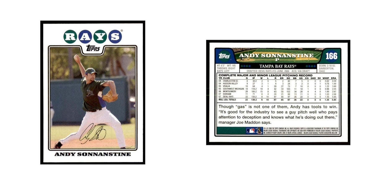 Andy Sonnanstine 2008 Topps #166 Baseball Cards Baseball Card NM