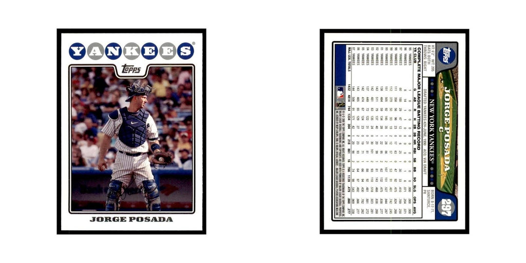 Jorge Posada 2008 Topps #297 Baseball Cards Baseball Card NM