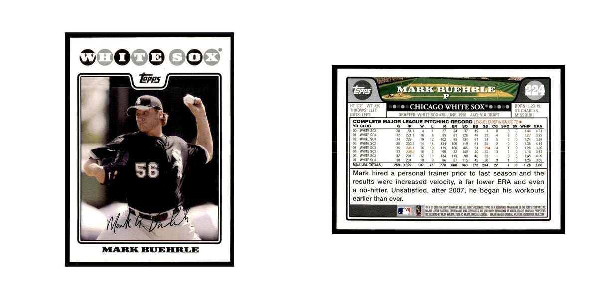 Mark Buehrle 2008 Topps #224 Baseball Cards Baseball Card NM
