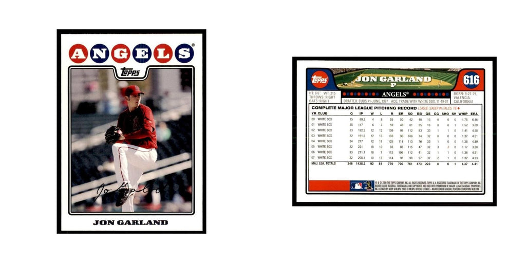 Jon Garland 2008 Topps #616 Baseball Cards Baseball Card NM