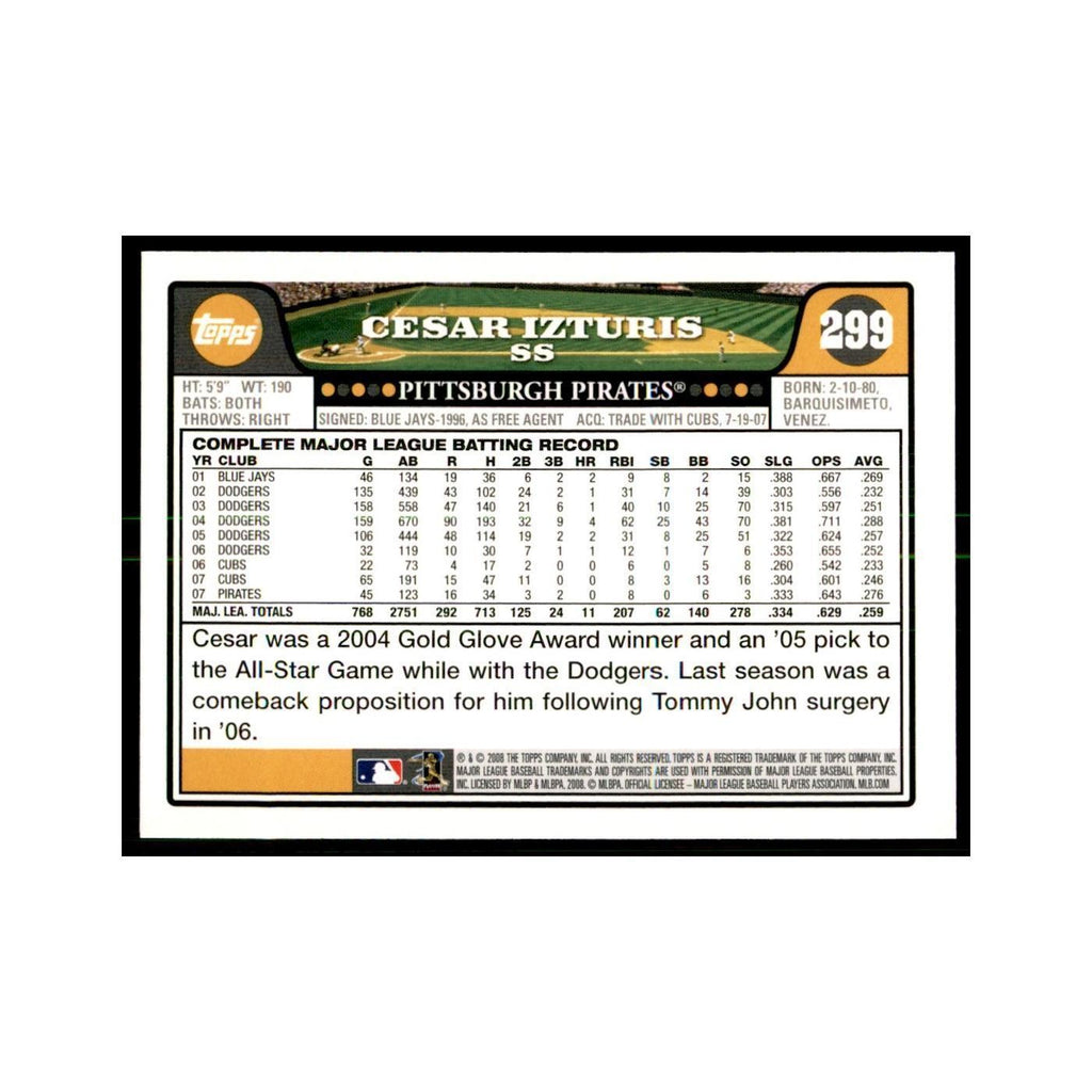 Cesar Izturis 2008 Topps #299 Baseball Cards Baseball Card NM