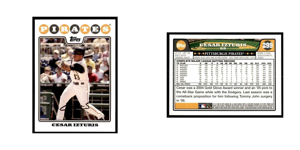 Cesar Izturis 2008 Topps #299 Baseball Cards Baseball Card NM