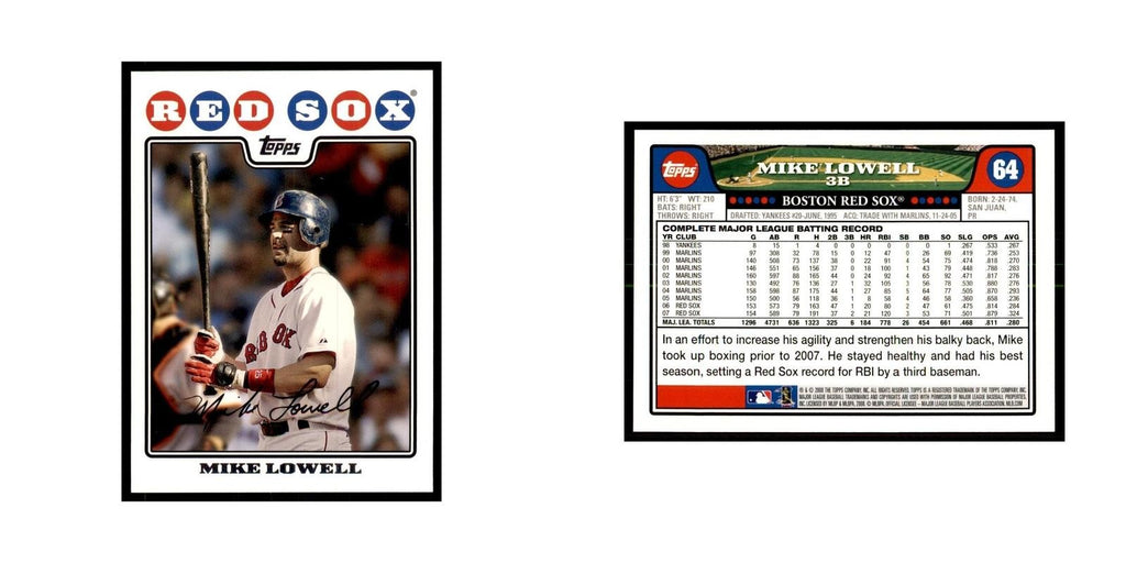 Mike Lowell 2008 Topps #64 Baseball Cards Baseball Card NM