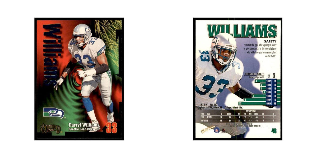 Darryl Williams 1998 SkyBox Thunder #48 Football Cards Football Card NM