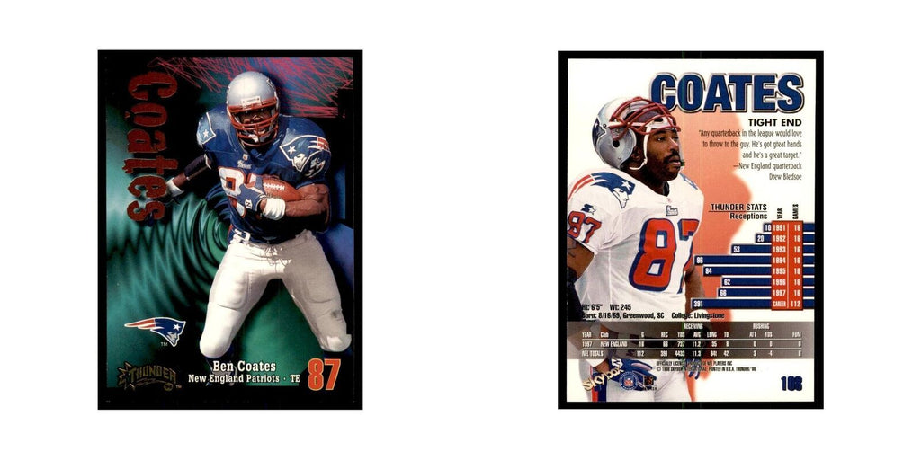 Ben Coates 1998 SkyBox Thunder #108 Football Cards Football Card NM