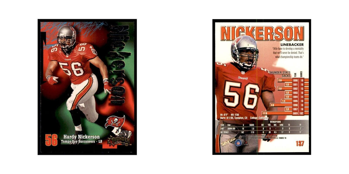 Hardy Nickerson 1998 SkyBox Thunder #137 Football Cards Football Card NM