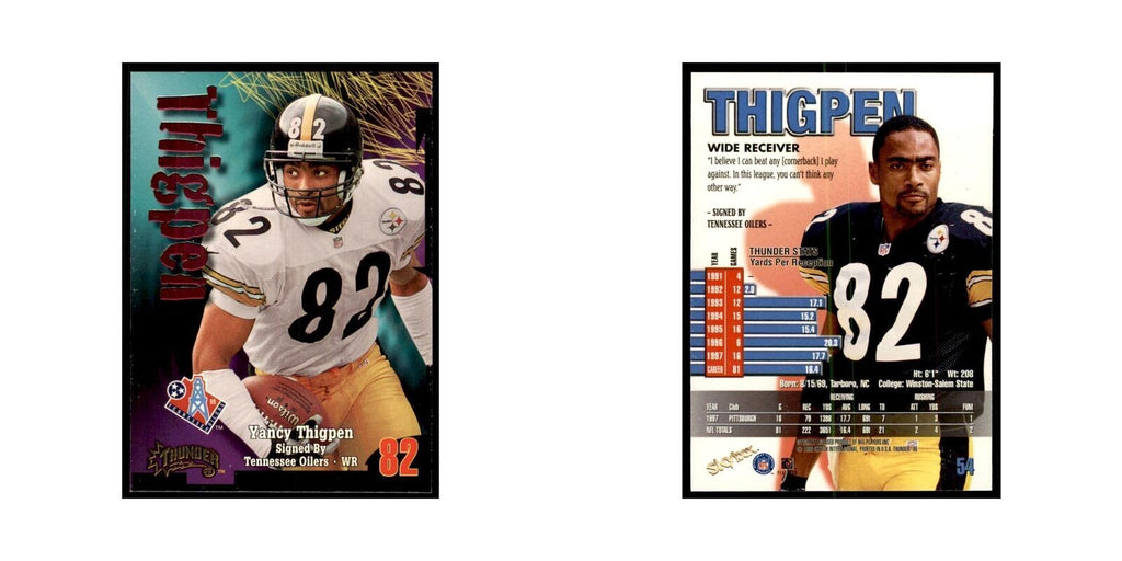 Yancey Thigpen 1998 SkyBox Thunder #54 Football Cards Football Card NM