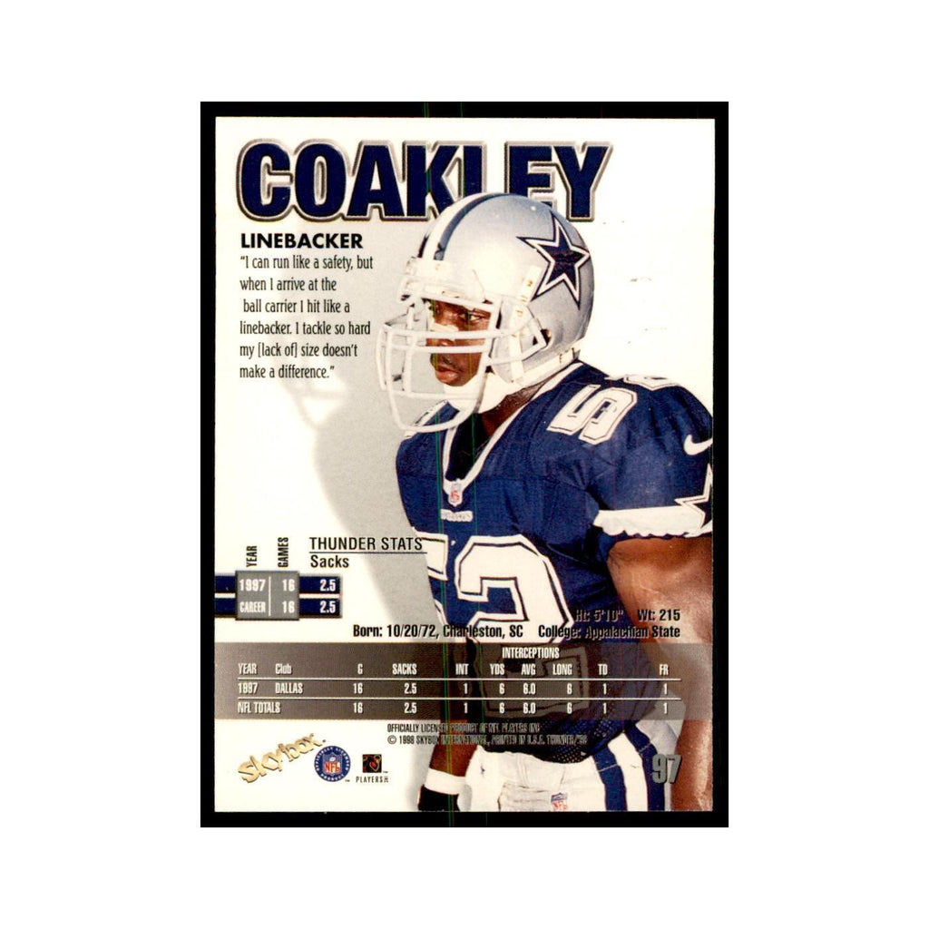 Dexter Coakley 1998 SkyBox Thunder #97 Football Cards Football Card NM