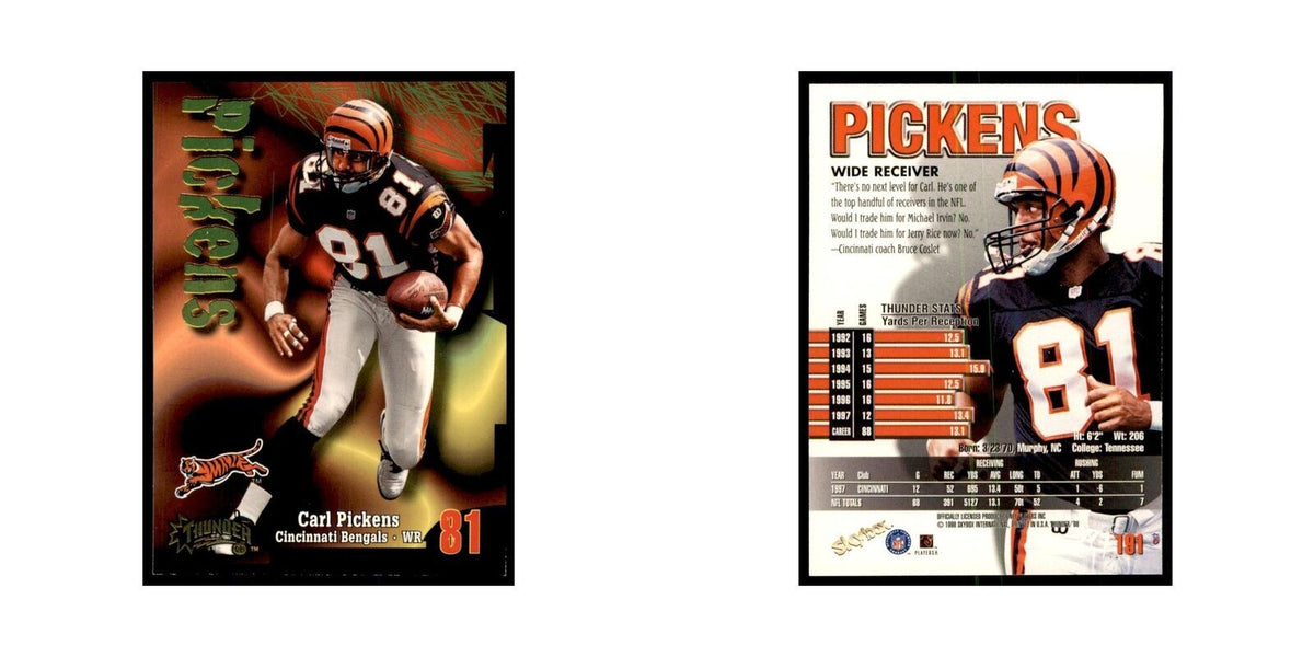 Carl Pickens 1998 SkyBox Thunder #191 Football Cards Football Card NM