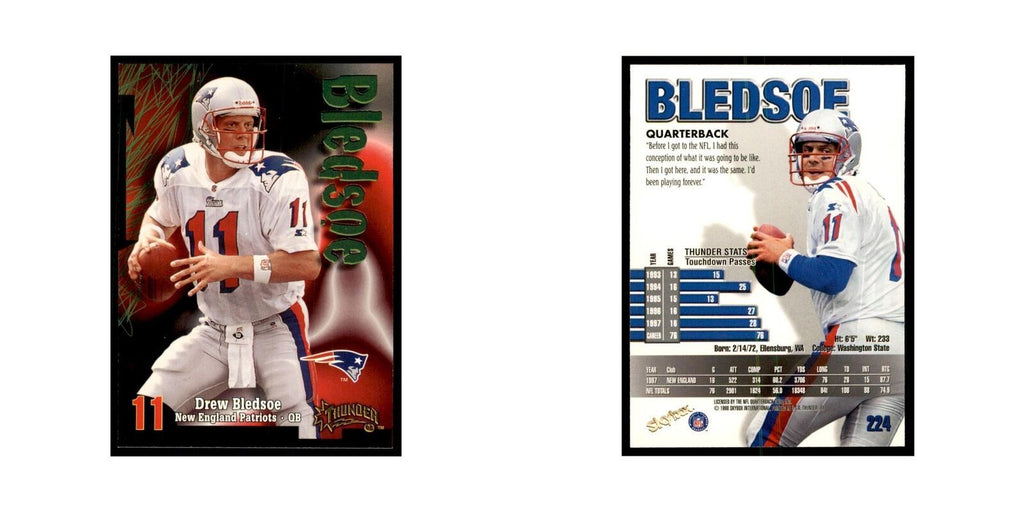 Drew Bledsoe 1998 SkyBox Thunder #224 Football Cards Football Card NM