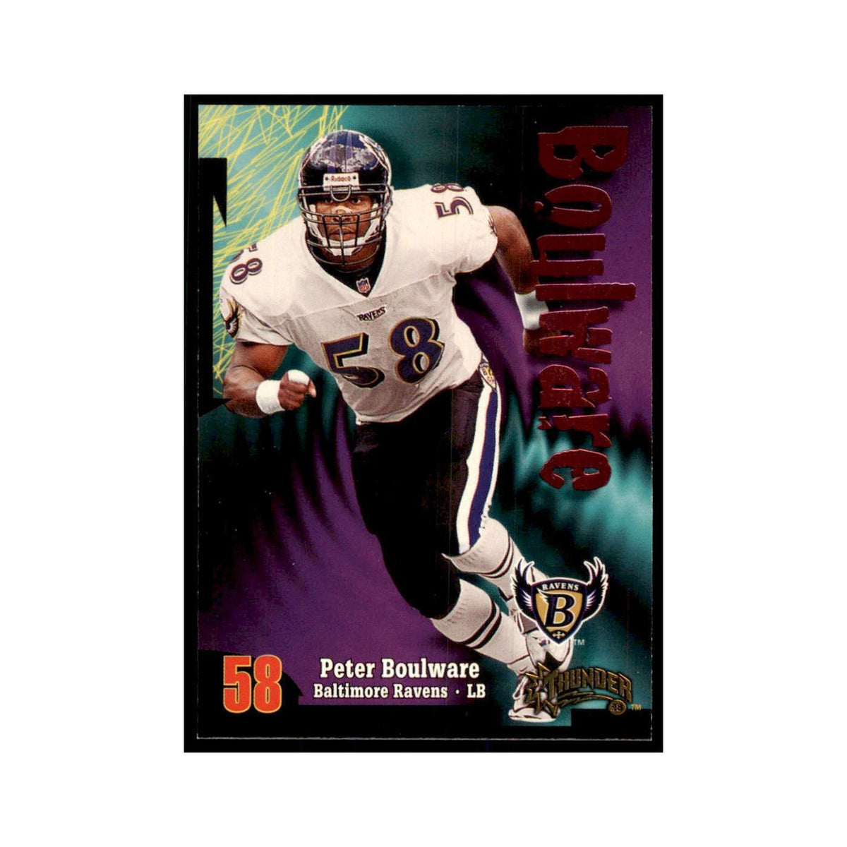Peter Boulware 1998 SkyBox Thunder #9 Football Cards Football Card NM