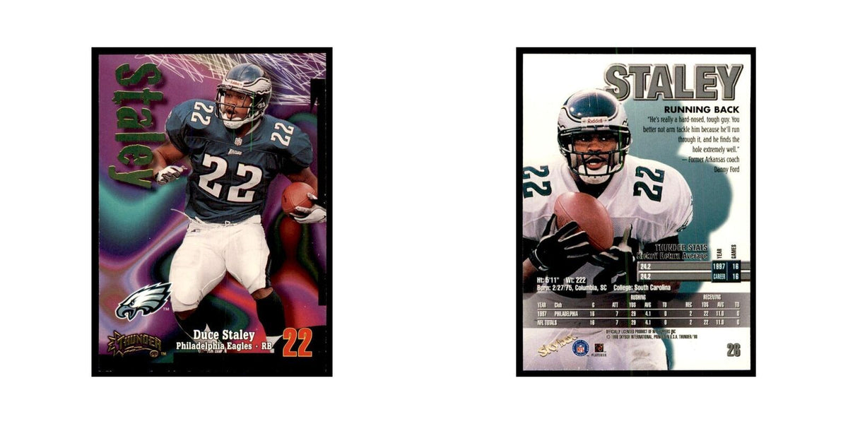 Duce Staley 1998 SkyBox Thunder #26 Football Cards Football Card NM