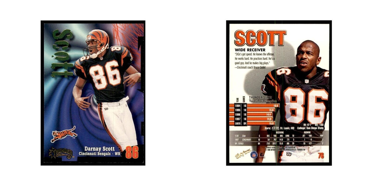 Darnay Scott 1998 SkyBox Thunder #76 Football Cards Football Card NM
