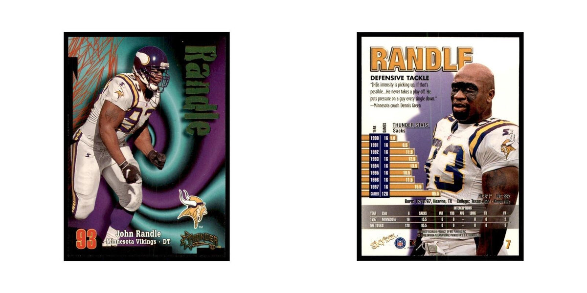 John Randle 1998 SkyBox Thunder #7 Football Cards Football Card NM