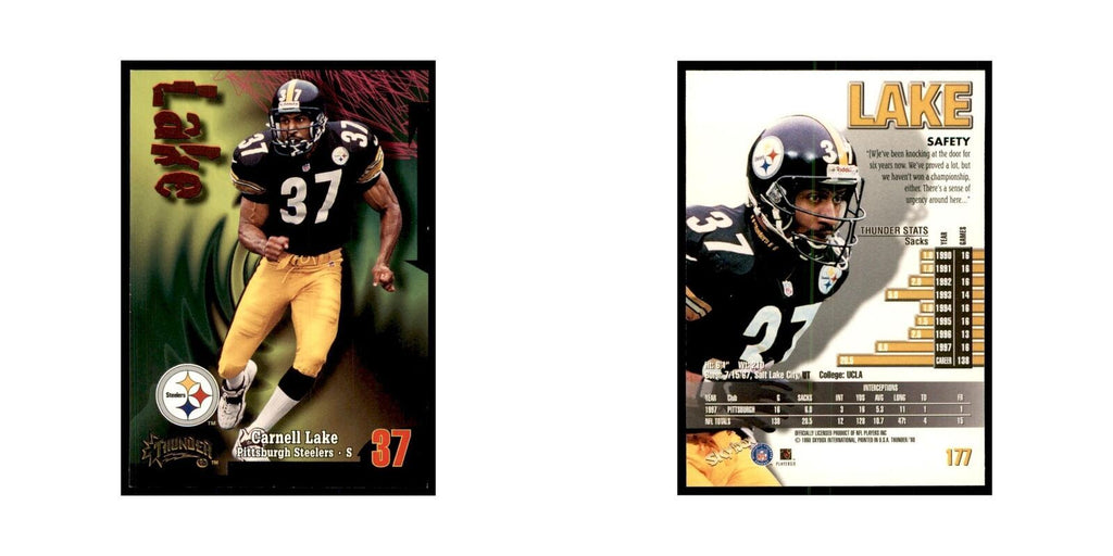 Carnell Lake 1998 SkyBox Thunder #177 Football Cards Football Card NM