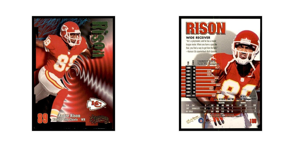Andre Rison 1998 SkyBox Thunder #180 Football Cards Football Card NM