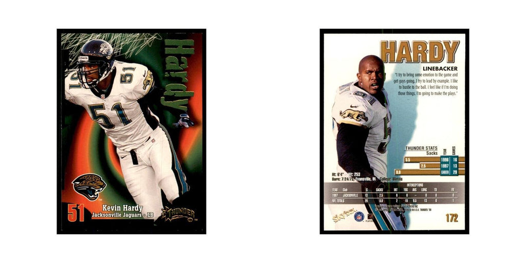 Kevin Hardy 1998 SkyBox Thunder #172 Football Cards Football Card NM