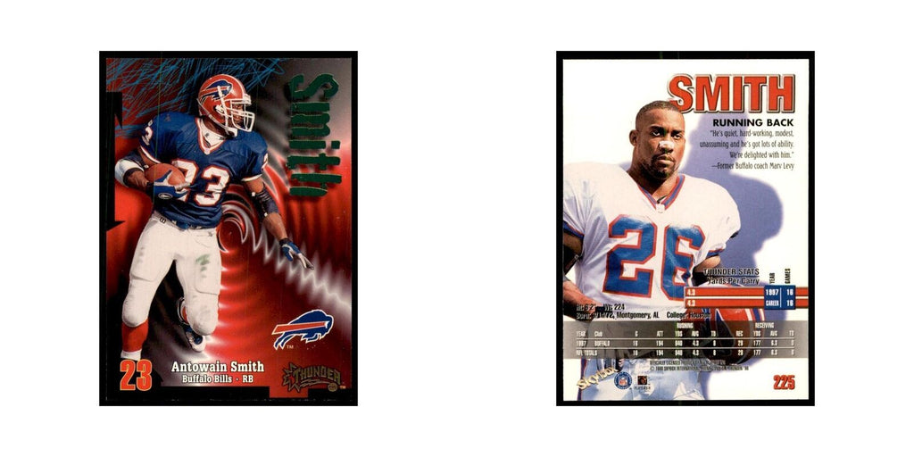 Antowain Smith 1998 SkyBox Thunder #225 Football Cards Football Card NM