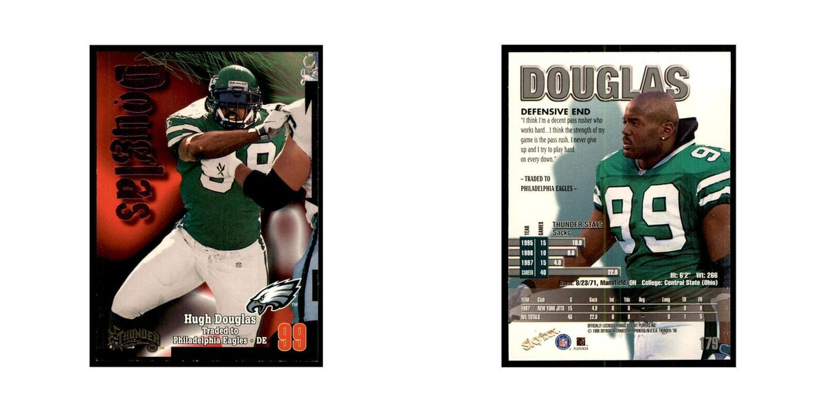 Hugh Douglas 1998 SkyBox Thunder #179 Football Cards Football Card NM