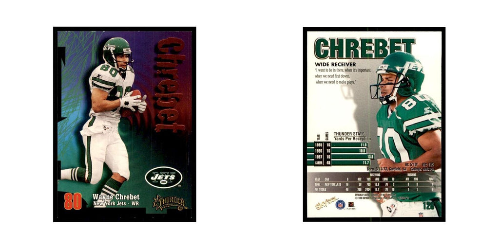 Wayne Chrebet 1998 SkyBox Thunder #126 Football Cards Football Card NM