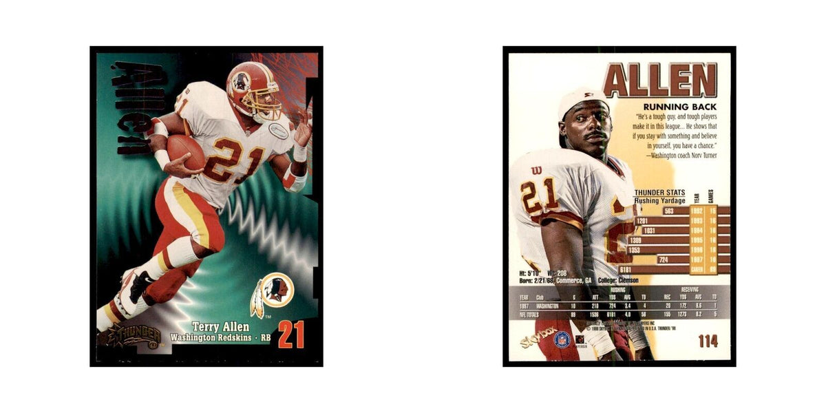 Terry Allen 1998 SkyBox Thunder #114 Football Cards Football Card NM
