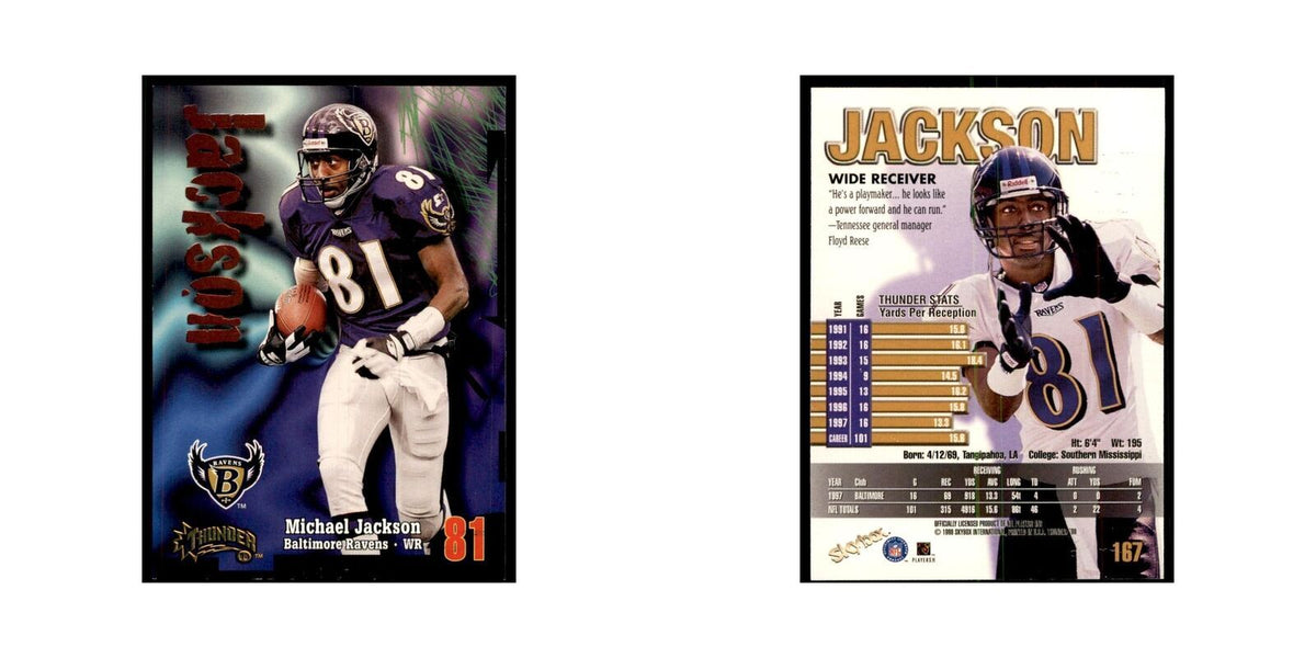 Michael Jackson 1998 SkyBox Thunder #167 Football Cards Football Card NM