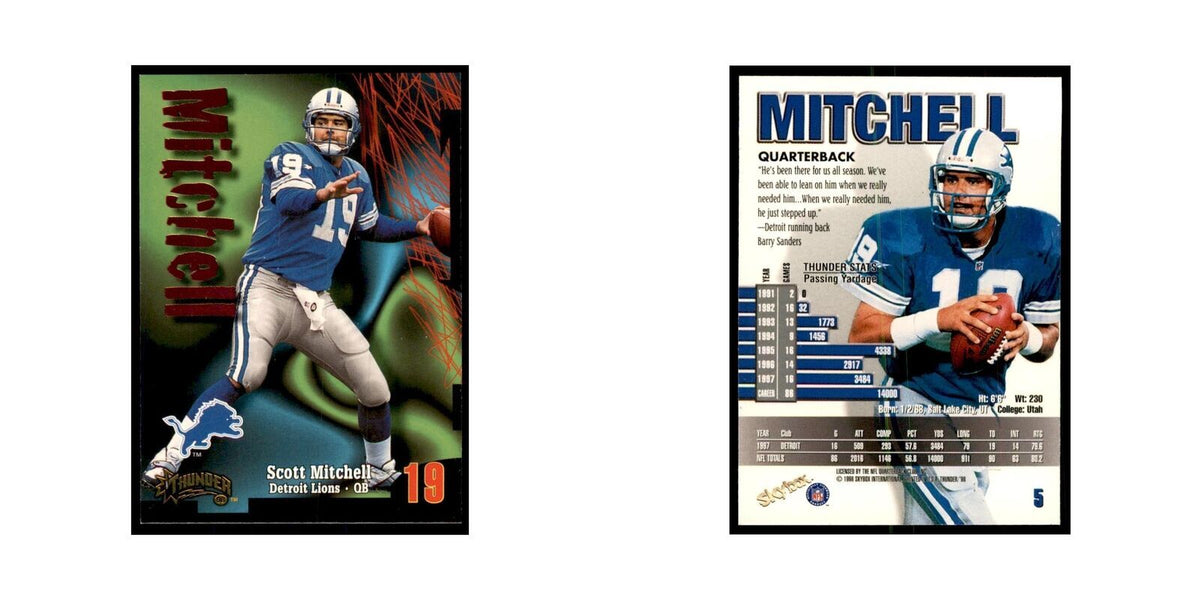 Scott Mitchell 1998 SkyBox Thunder #5 Football Cards Football Card NM