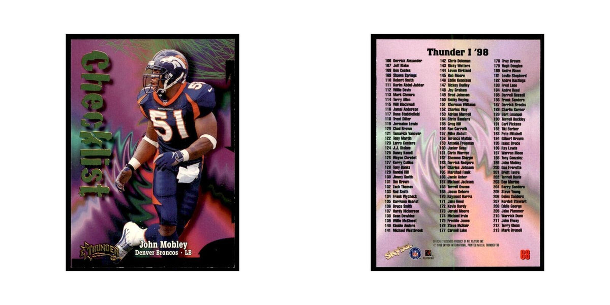 John Mobley 1998 SkyBox Thunder #68 Football Cards Football Card NM