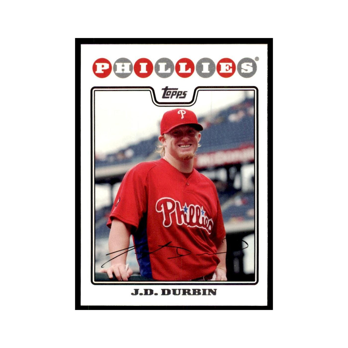 J.D. Durbin 2008 Topps #18 Baseball Cards Baseball Card NM