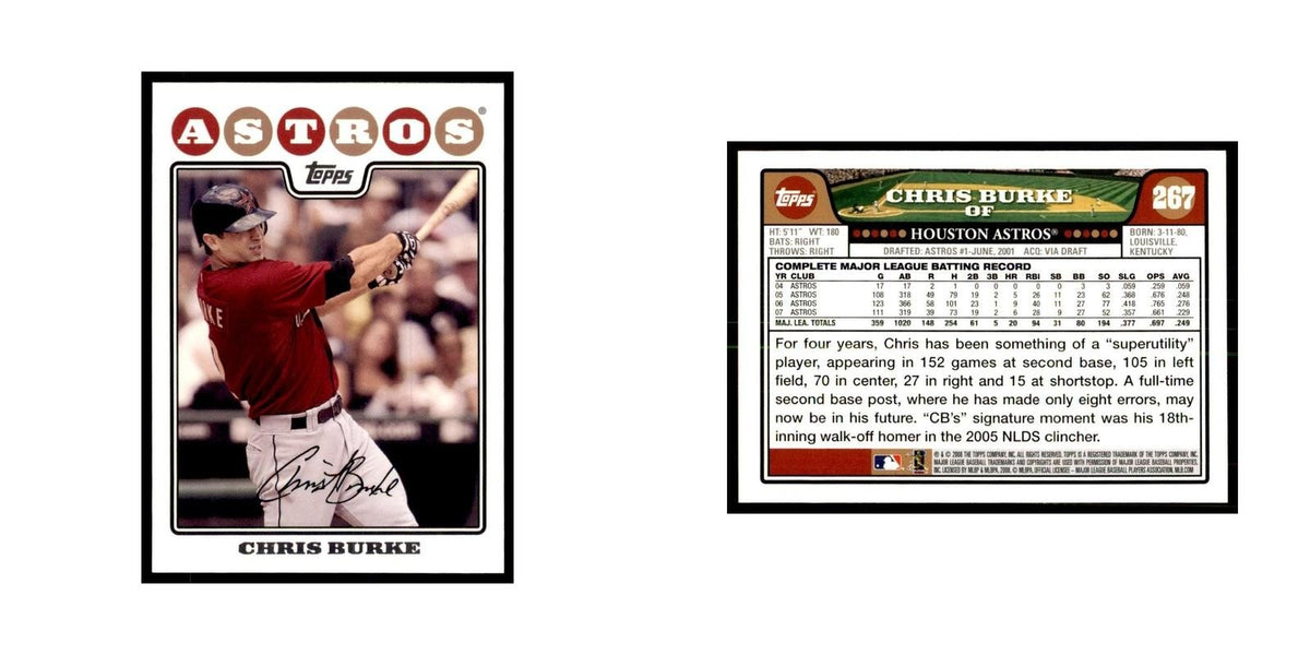 Chris Burke 2008 Topps #267 Baseball Cards Baseball Card NM