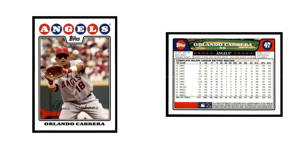 Orlando Cabrera 2008 Topps #47 Baseball Cards Baseball Card NM