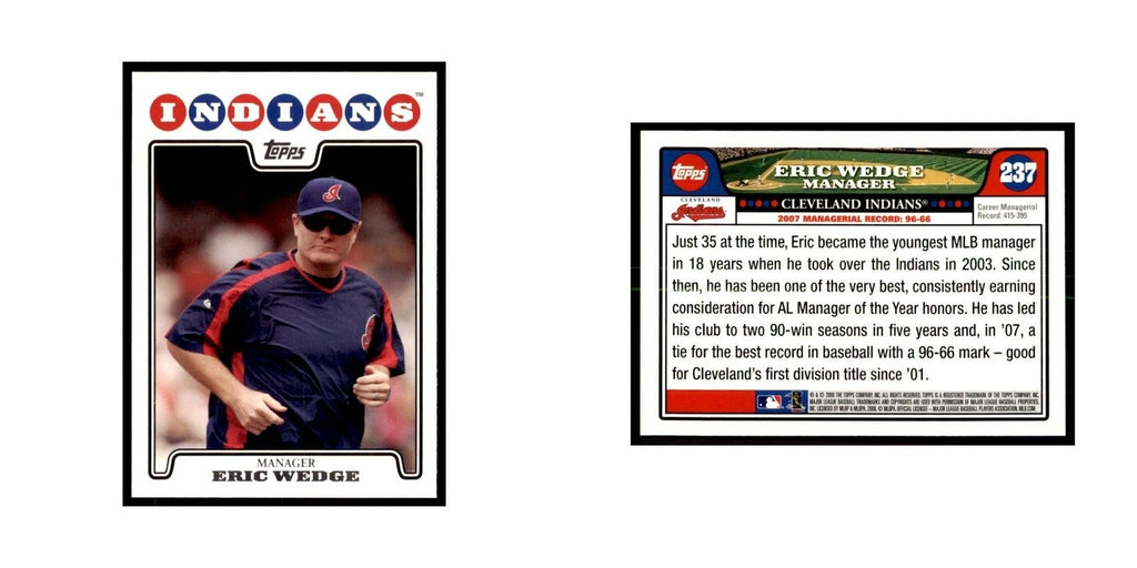 Eric Wedge 2008 Topps #237 Baseball Cards Baseball Card NM