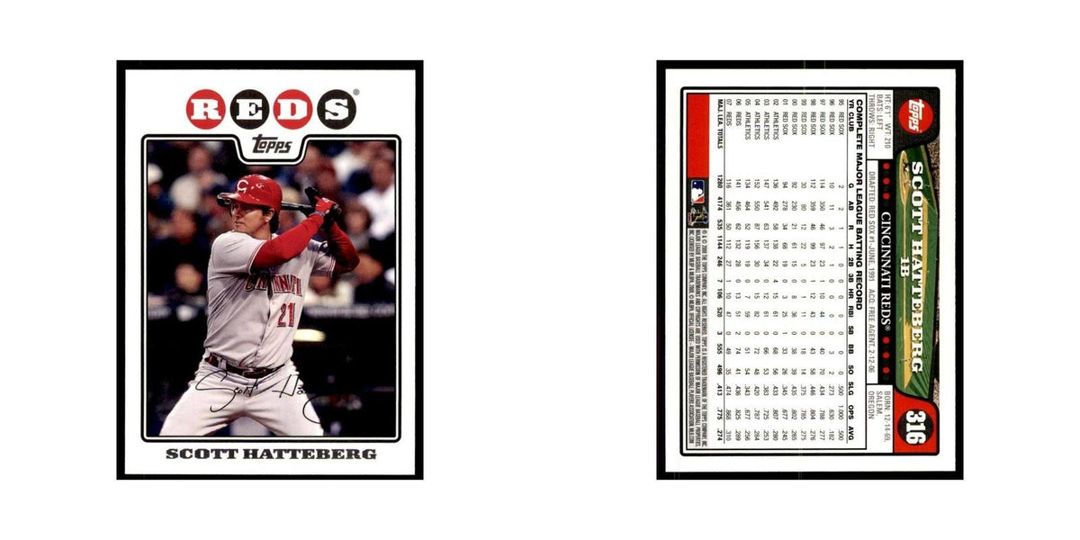 Scott Hatteberg 2008 Topps #316 Baseball Cards Baseball Card NM