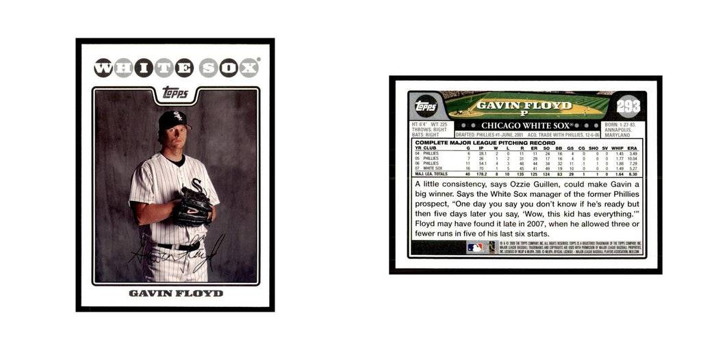 Gavin Floyd 2008 Topps #293 Baseball Cards Baseball Card NM