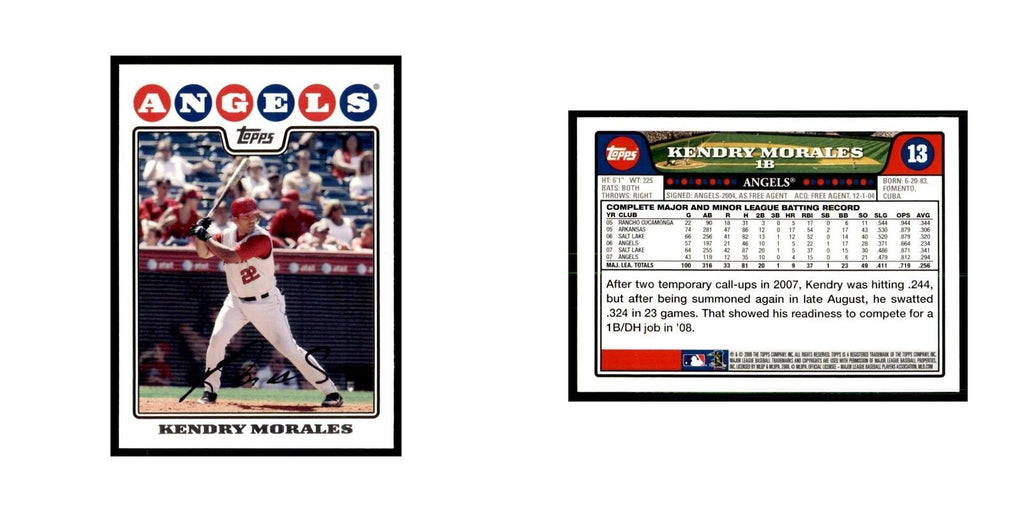 Kendrys Morales 2008 Topps #13 Baseball Cards Baseball Card NM