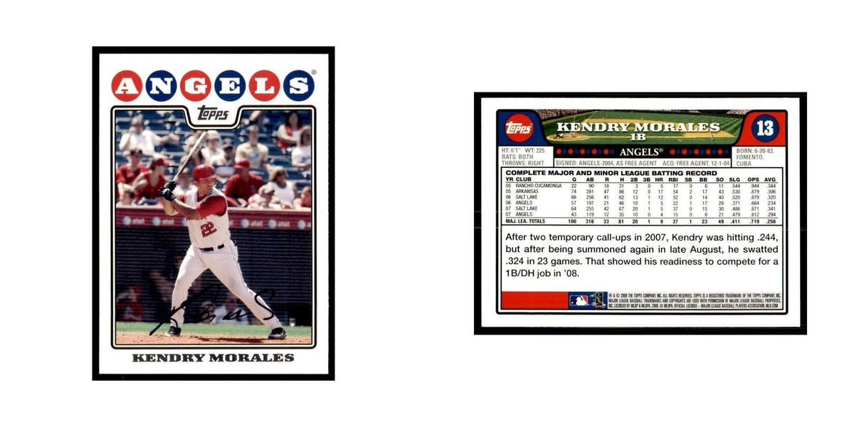 Kendrys Morales 2008 Topps #13 Baseball Cards Baseball Card NM