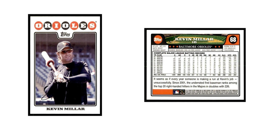 Kevin Millar 2008 Topps #68 Baseball Cards Baseball Card NM