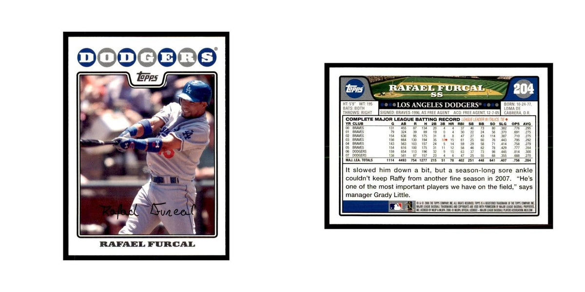 Rafael Furcal 2008 Topps #204 Baseball Cards Baseball Card NM