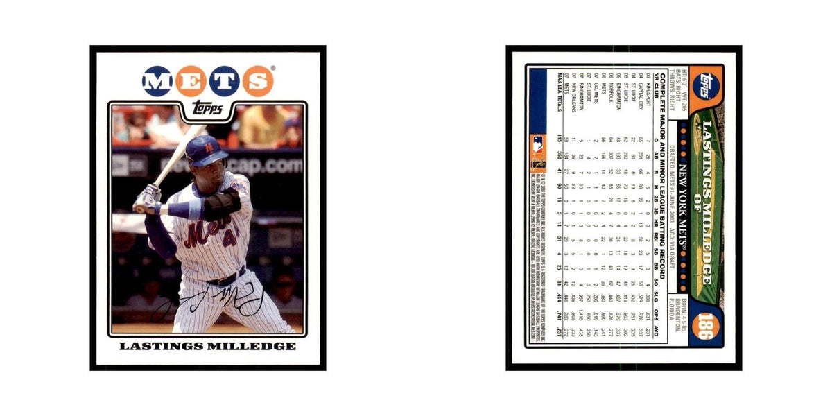 Lastings Milledge 2008 Topps #186 Baseball Cards Baseball Card NM