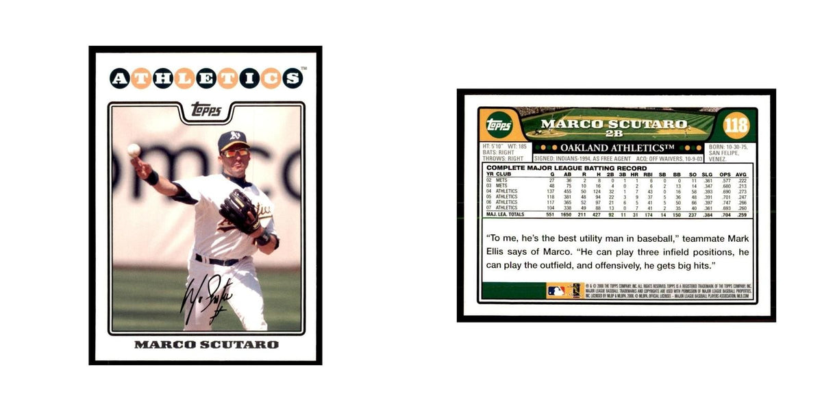 Marco Scutaro 2008 Topps #118 Baseball Cards Baseball Card NM
