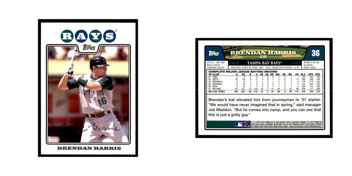 Brendan Harris 2008 Topps #36 Baseball Cards Baseball Card NM