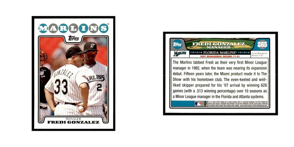 Fredi Gonzalez 2008 Topps #265 Baseball Cards Baseball Card NM