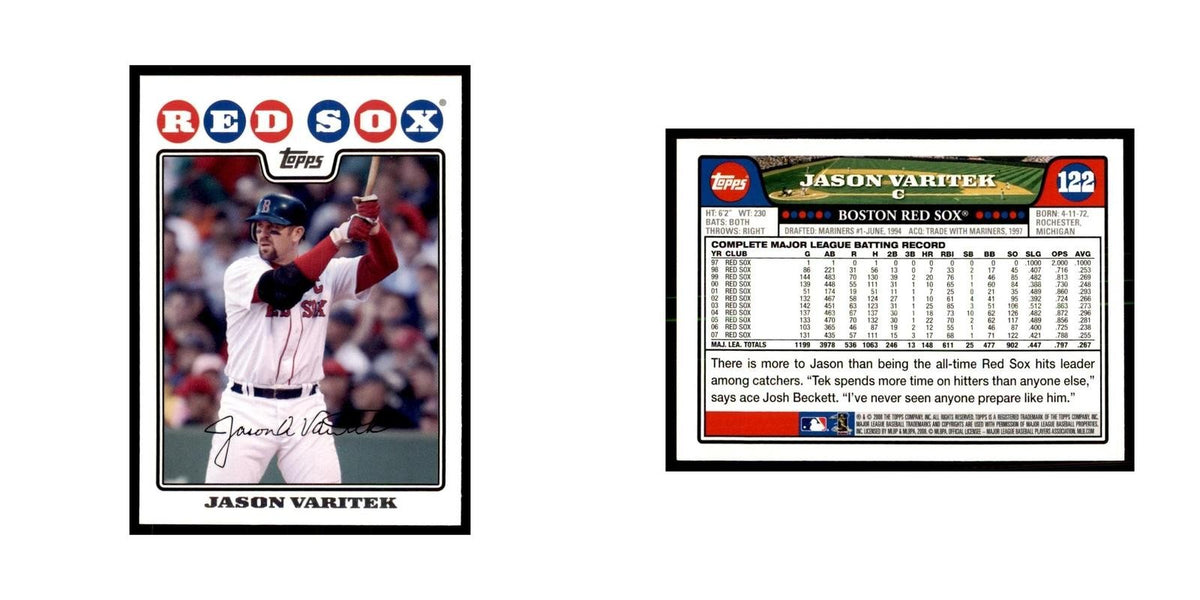 Jason Varitek 2008 Topps #122 Baseball Cards Baseball Card NM